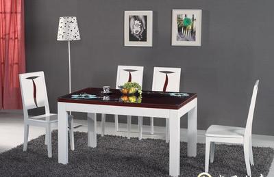 餐桌 白色实木餐桌 餐厅1800#餐桌(图)